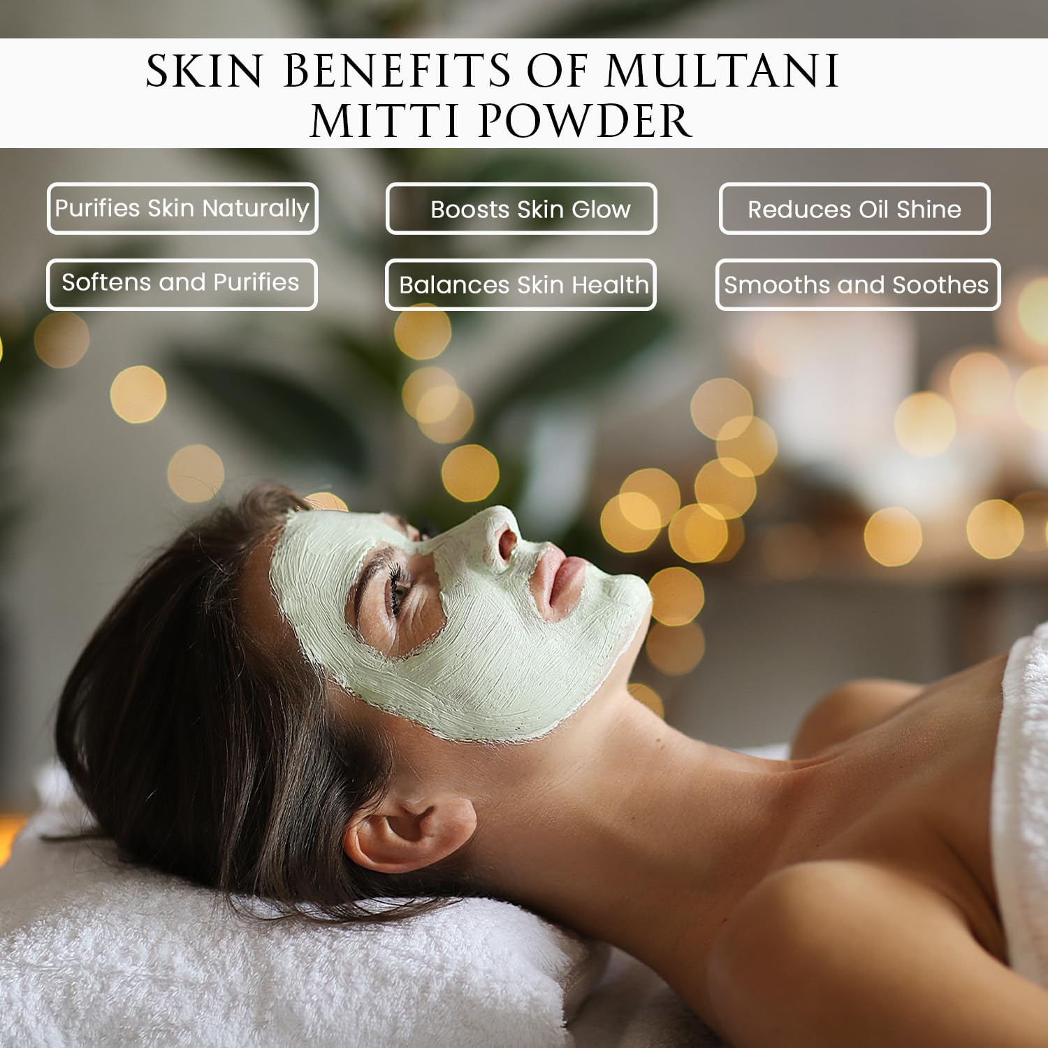 Kasturveda Natural Multani Mitti Powder - 350g Pure Bentonite Clay for Face & Skin | Deep Cleansing, Oil Control & Glow | Indian Healing Clay & Fuller's Earth | Perfect for Acne Treatment, Blackhead Removal & DIY Face Masks
