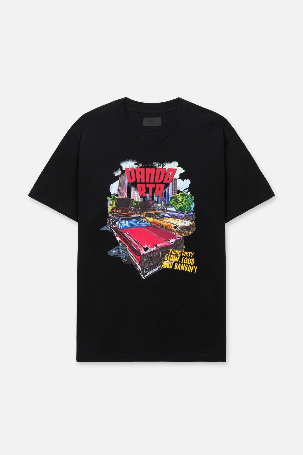 Colin Oversized Short Sleeve T-Shirt for Men | Black Slab Cars Graphic Tee | Casual Streetwear & Summer Outfit Essential