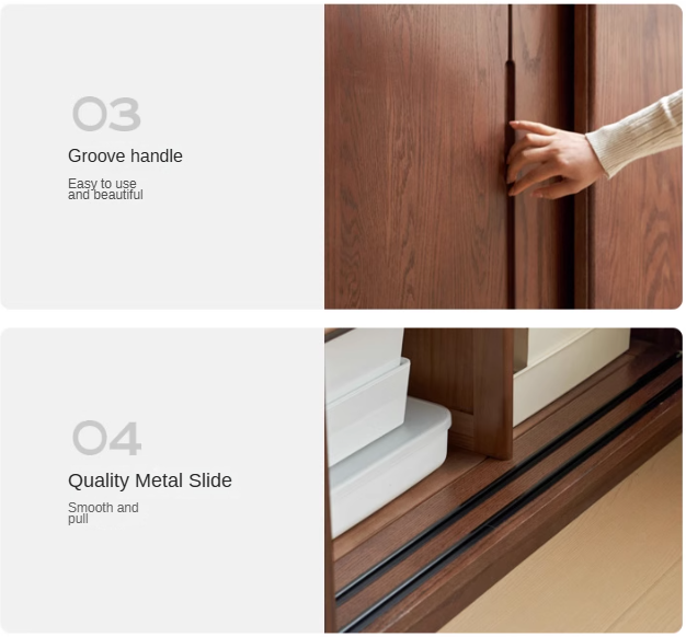 Solid Oak Wood Sliding Door Wardrobe Closet - Modern & Spacious Storage for Bedroom, Walk-In Closet, or Living Room Organization