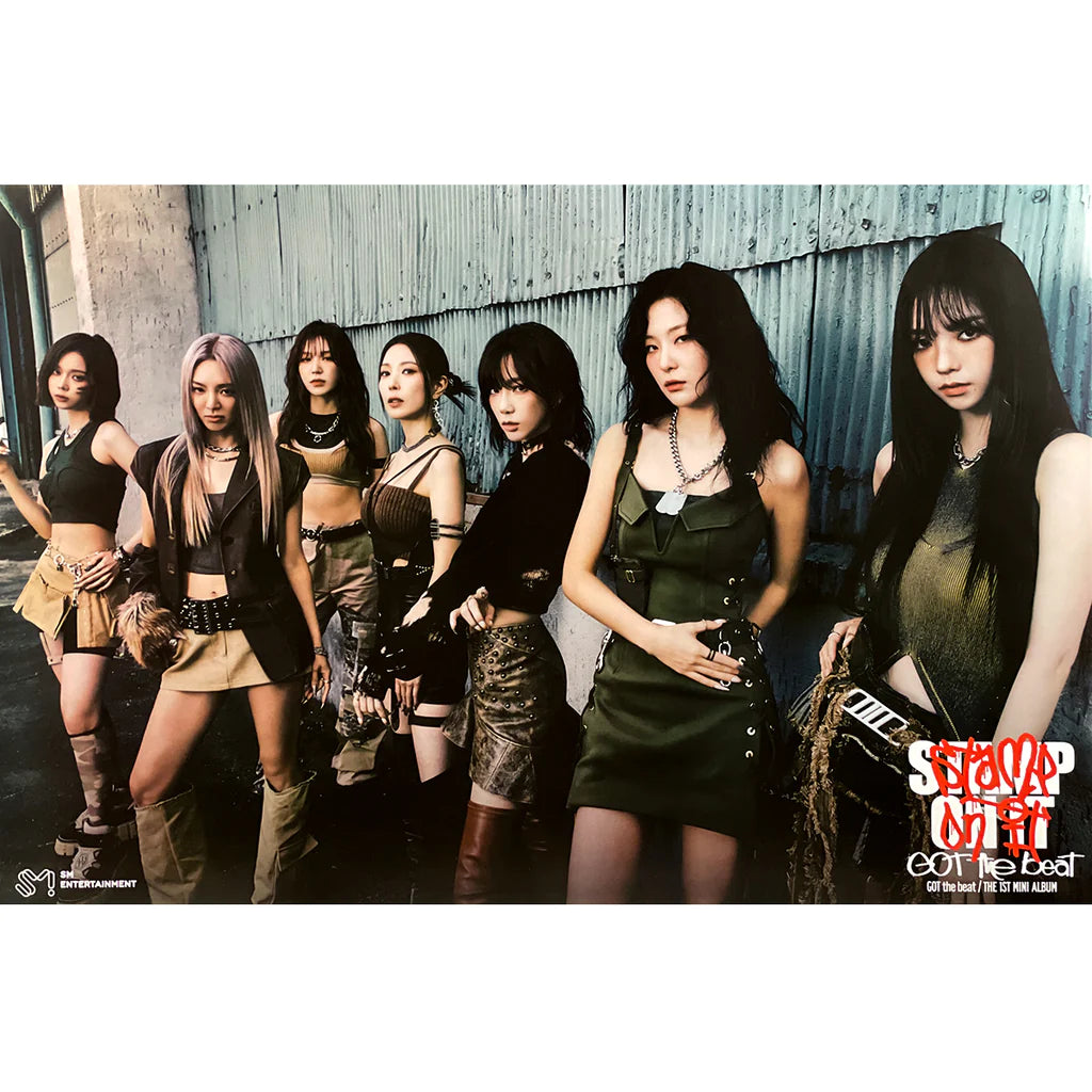 GOT THE BEAT 1ST MINI ALBUM 'STAMP ON IT' Official K-Pop Poster - Perfect for Room Decor, Fan Collection & K-Pop Merchandise Display