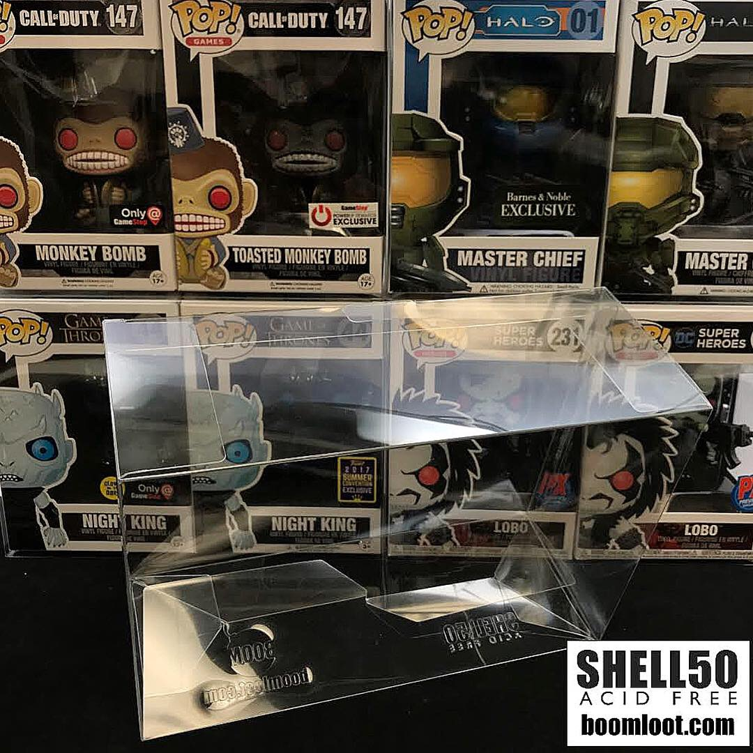 BoomLoot Shell50 Acid-Free 3-Pack Twin Pop Protector (10-Pack) - Perfect for Comic Book Storage, Collectible Protection & Display Cases