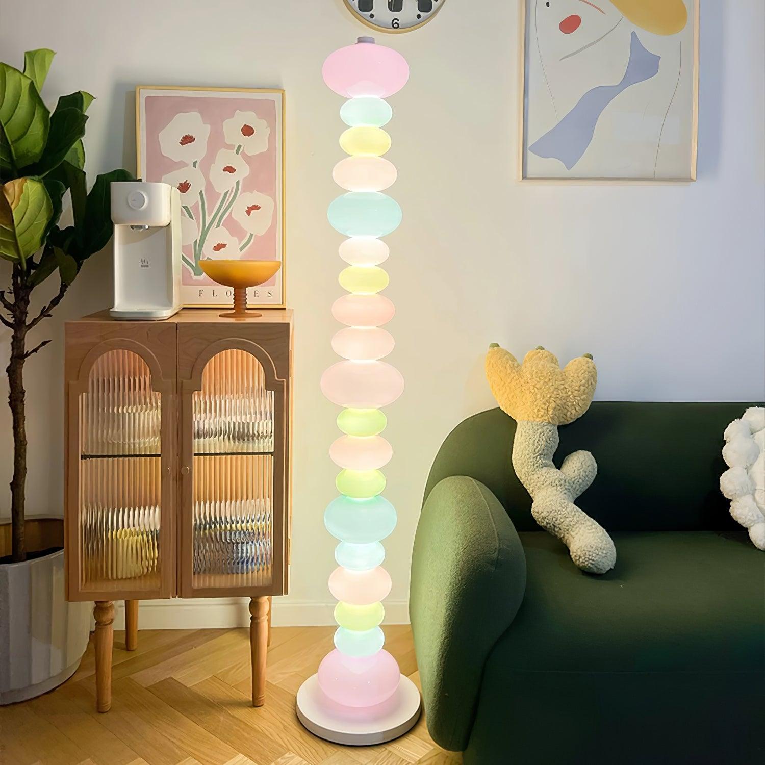 Modern LED Candy Floor Lamp for Living Room - Adjustable Brightness, Warm White Light, Perfect for Bedroom, Office & Reading Corner