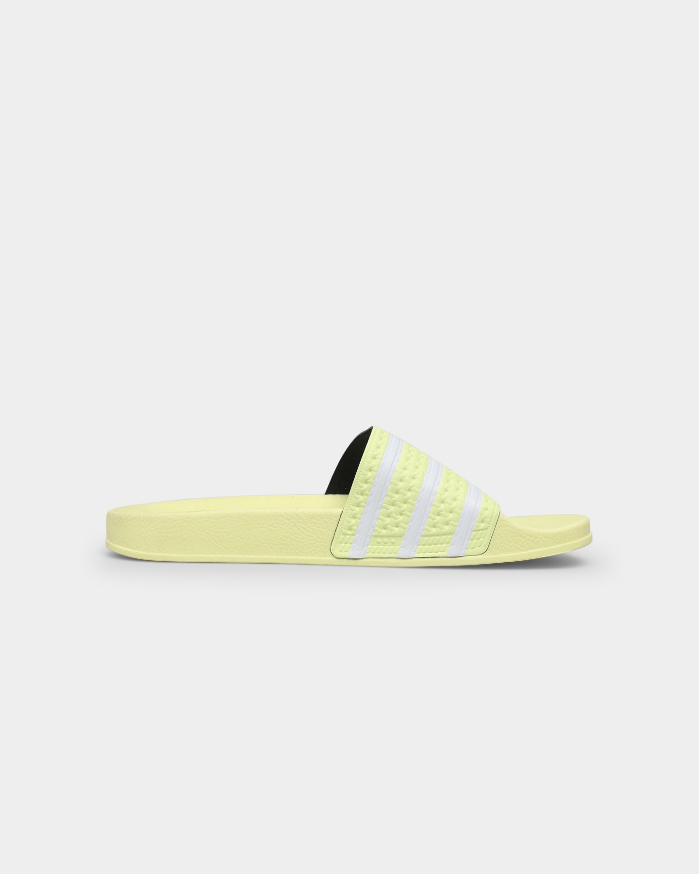 Adidas Adilette Slides for Men & Women - Comfortable Pool & Shower Sandals - Pulse Yellow/Cloud White - Perfect for Beach, Gym & Home Use