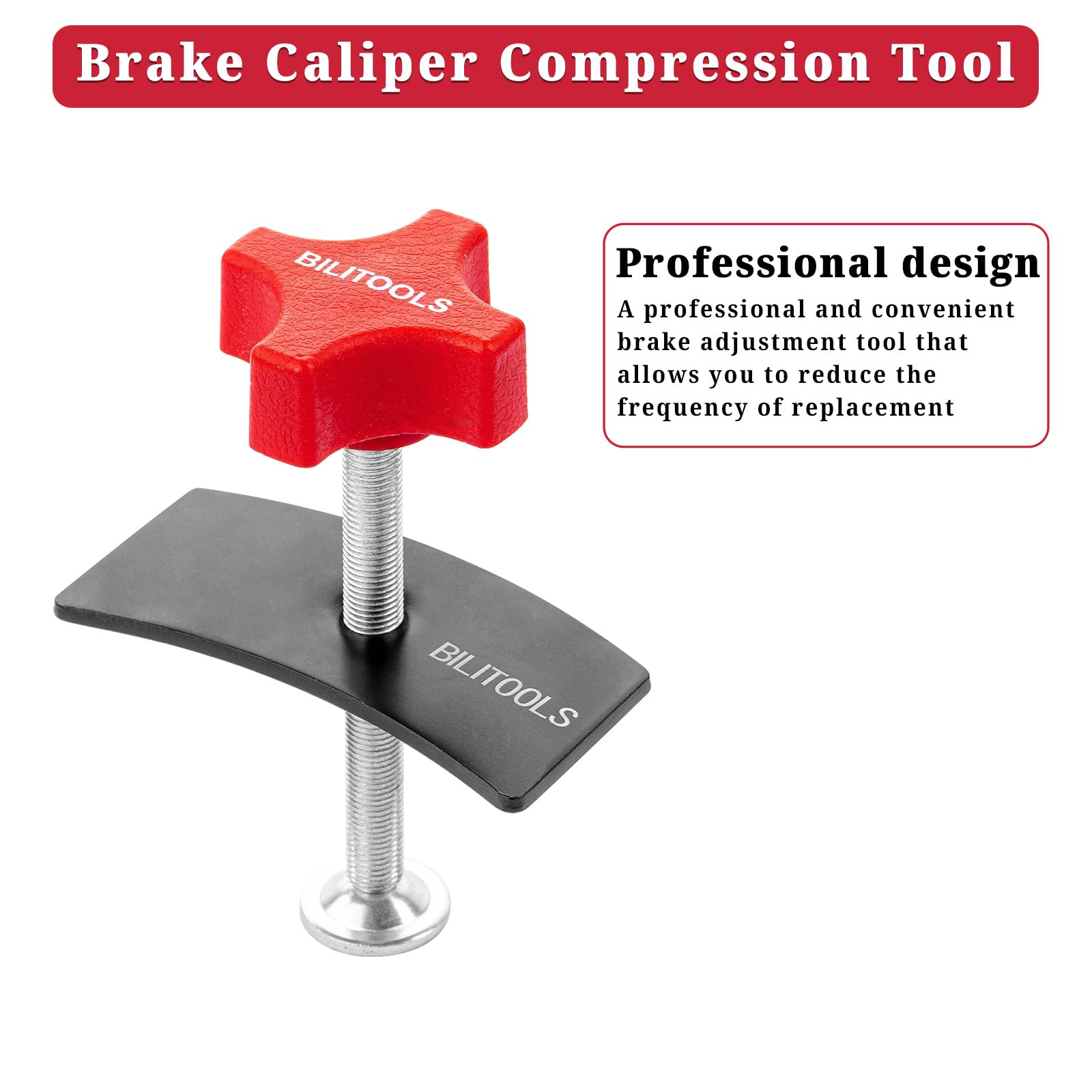 BILITOOLS Brake Pad Spreader - Professional Disc Brake Caliper Compression Tool & Piston Compressor for Car, Truck & Motorcycle Maintenance - Perfect for DIY Auto Repair & Mechanic Shops