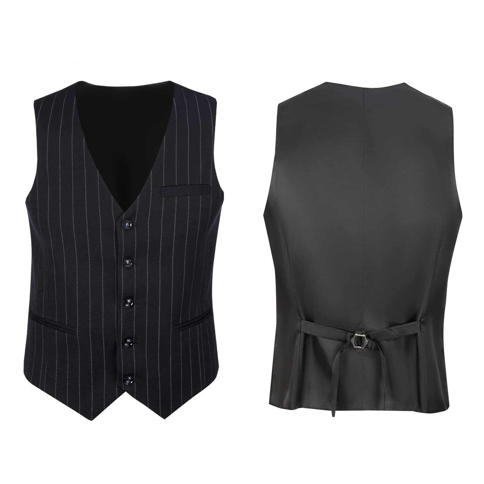 Men's Slim Fit 3-Piece Double Breasted Tuxedo Suit Set with Jacket, Vest & Pants for Wedding, Prom, Gala & Formal Events | Premium Business & Evening Wear