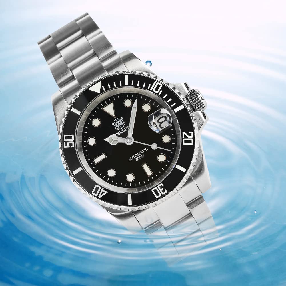 Steeldive Men's Automatic Diving Watch SD1953 - Stainless Steel Case, NH35 Movement, 300m Water Resistance - Perfect for Scuba Diving, Swimming & Outdoor Adventures