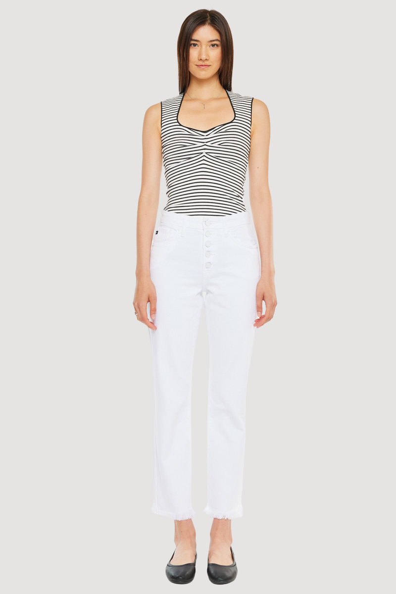 Cammie High Rise Straight Leg Jeans for Women - Stretch Denim Pants, Comfortable & Flattering Fit - Perfect for Casual Wear, Office, and Date Nights