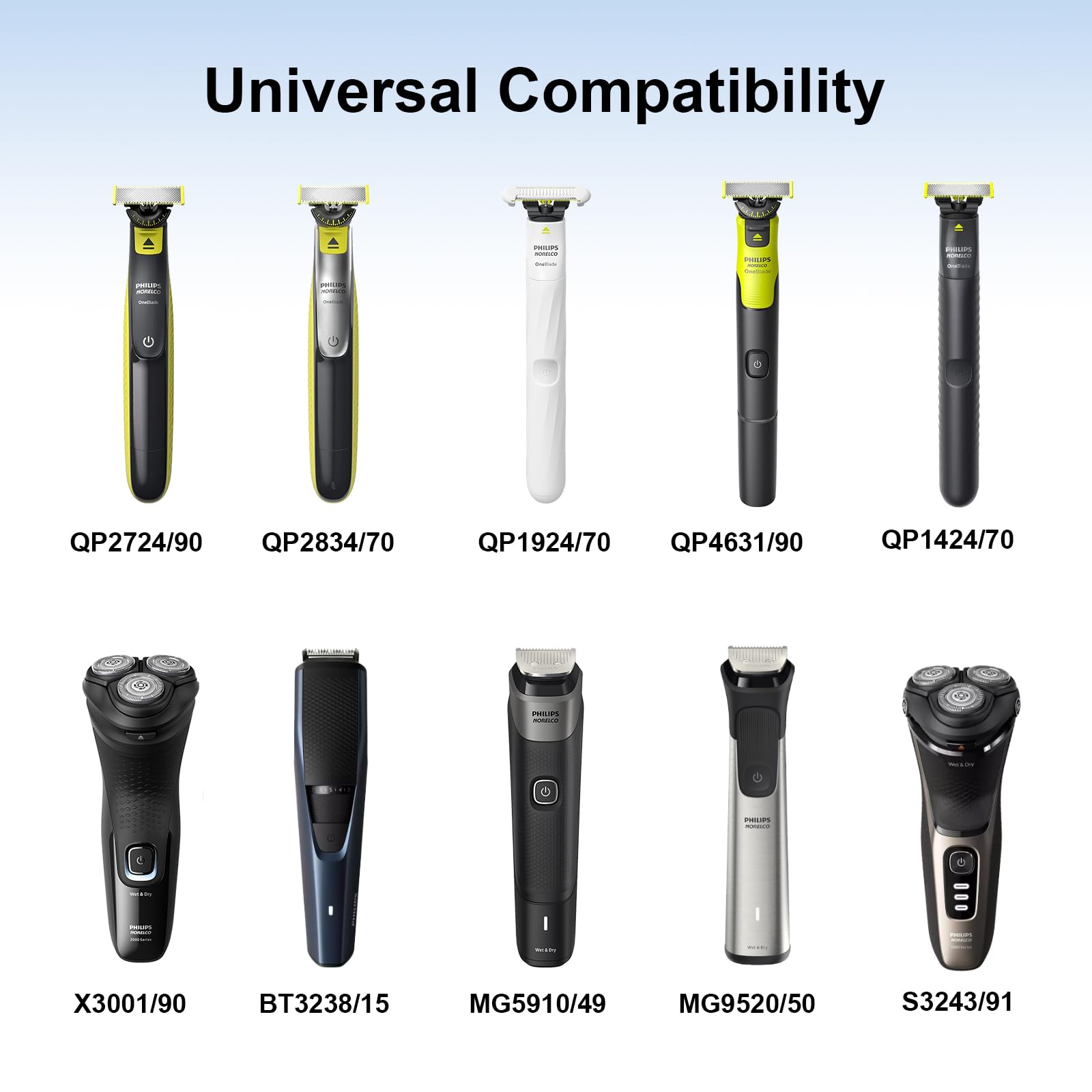 Original Charger Cable for Norelco One Blade QP2724 QP2734 QP2824 QP4631 S5898 S7887 MG9550 MG9530 MG5950 - Replacement Power Adapter for Electric Shaver - Perfect for Travel Home & Office Use