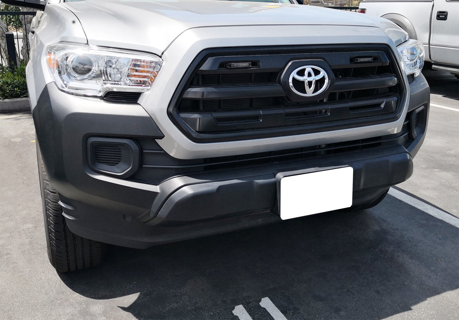 2-Piece Smoked Lens Amber LED Center Grille Running Lights for 2012+ Toyota Tacoma - Off-Road & Night Driving Safety Lights