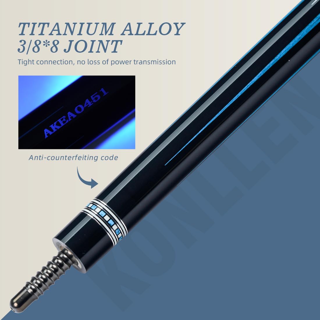 KONLLEN 58-inch Professional Carbon Fiber Pool Cue Stick - Low Deflection Billiard Cue with 12.5mm Tip for Adults | Full Carbon Technology, Pro Taper & Ultra-Smooth Finish | Perfect for Competitive Play, Home Game Rooms & Pool Halls