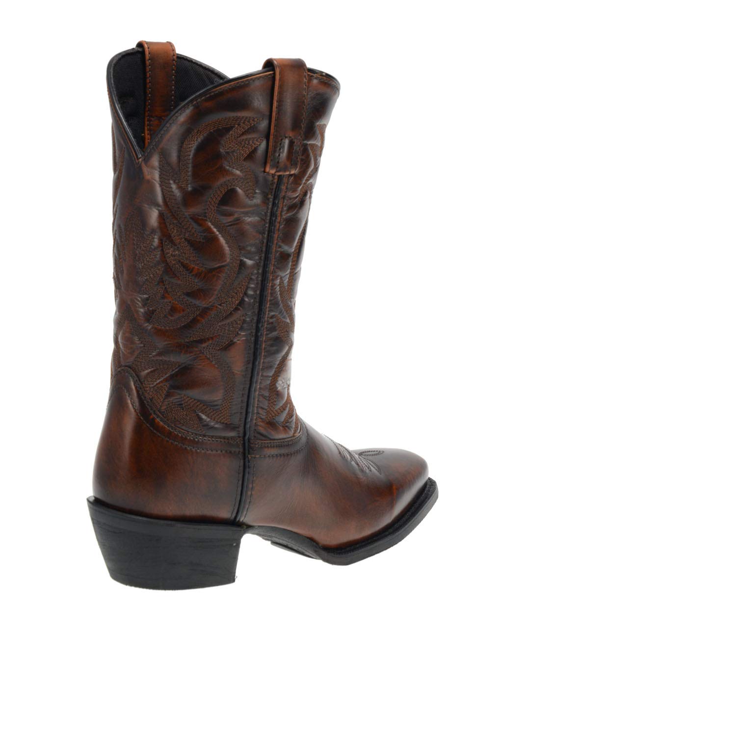 Laredo Men's Stillwater Square Toe Dress Boots - Mid Calf Western Boots for Cowboy, Work & Casual Wear - Black & Brown Leather Boots for Men