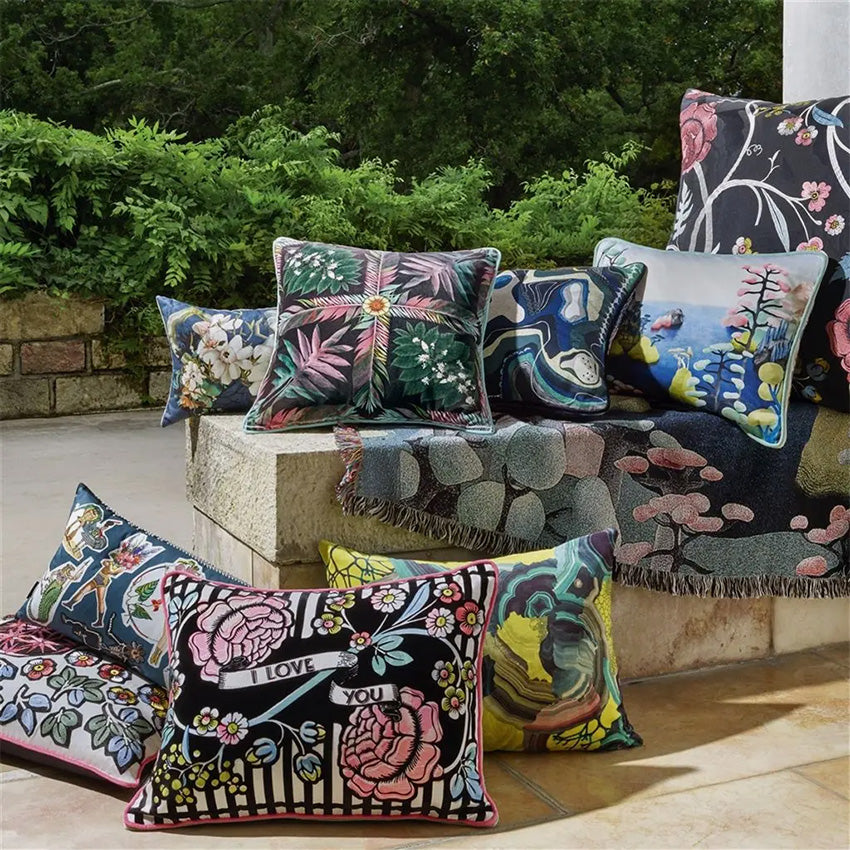 Christian Lacroix White Sands Sunset Decorative Throw Pillow Cover - Bohemian Home Decor for Living Room, Bedroom & Sofa