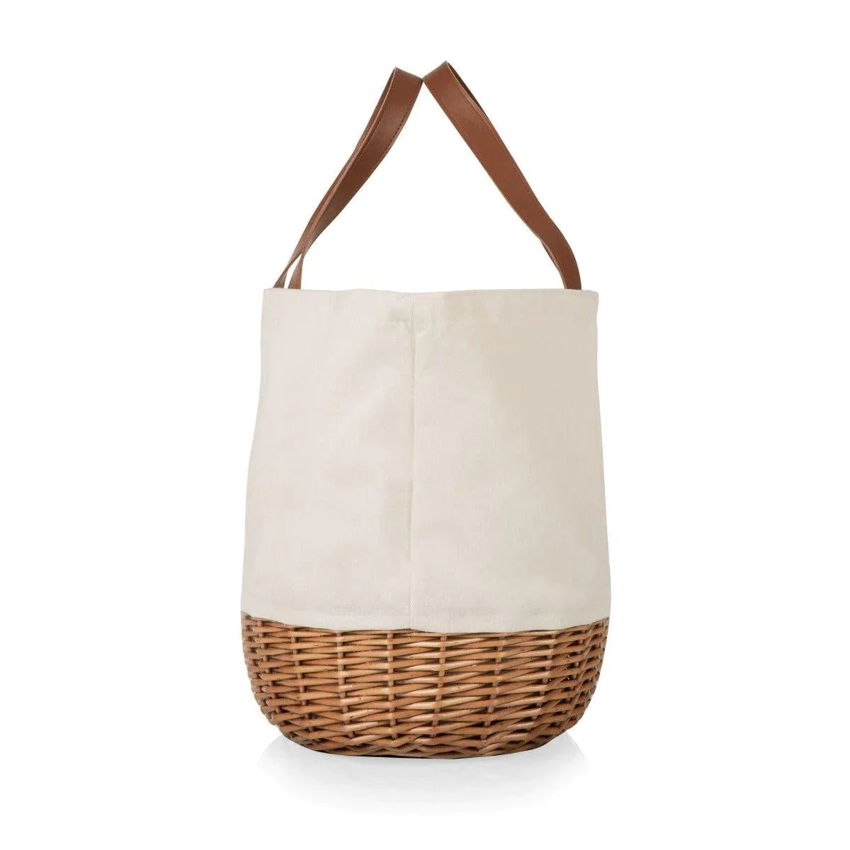 Stylish Canvas & Wicker Picnic Basket - 3 Color Options for Outdoor Picnics, Beach Trips & Camping Essentials