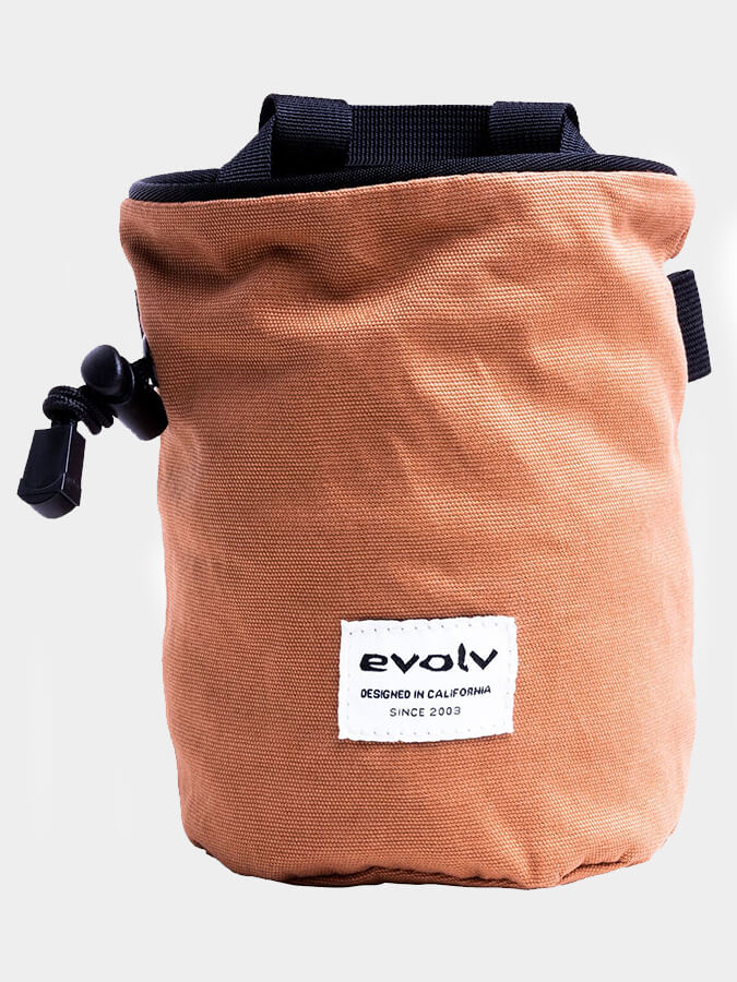 Evolv Canvas Chalk Bag for Rock Climbing & Bouldering - Lightweight Chalk Pouch with Belt Loop for Gym Training & Outdoor Adventures