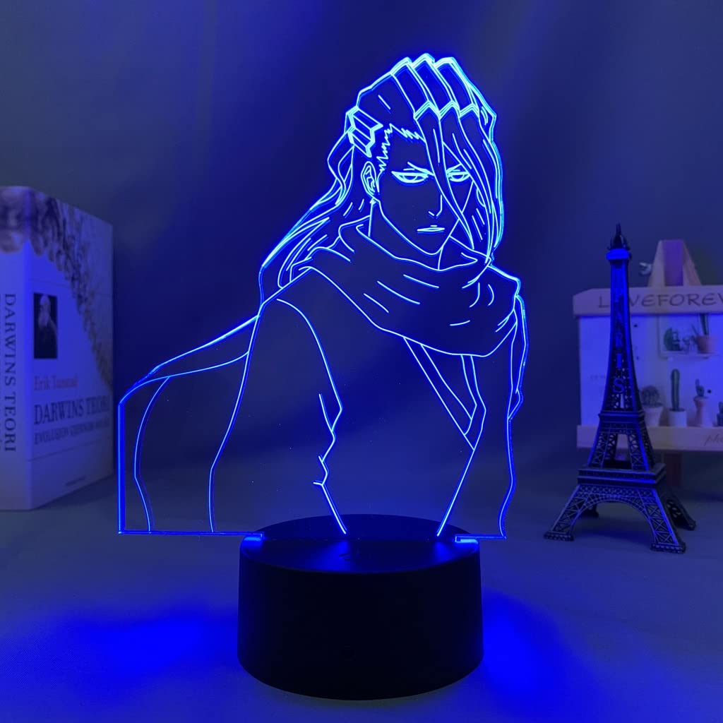 TCXSSL Large Anime Bleach Byakuya Kuchiki LED Night Light - Kids Bedroom Decor, Birthday Gift, Manga Bleach LED Lamp for Bedside (Color B) | Perfect for Anime Fans, Children's Rooms & Manga Collectors