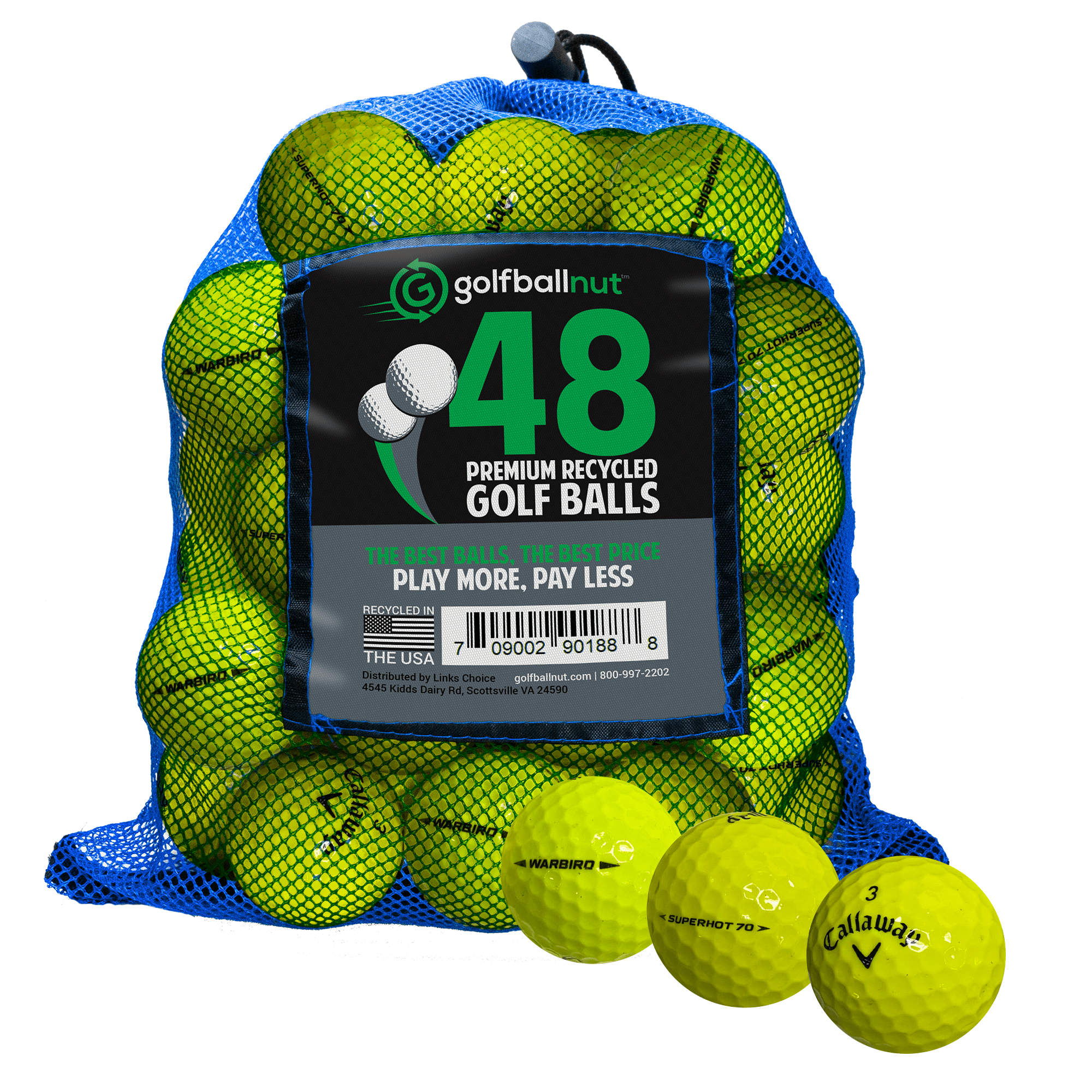 Used Callaway Mix Golf Balls - Bulk Mesh Bags (50/100/200 Count) | Premium Recycled Golf Balls for Practice & Driving Range | Great for Beginners, Casual Play & Tournament Training