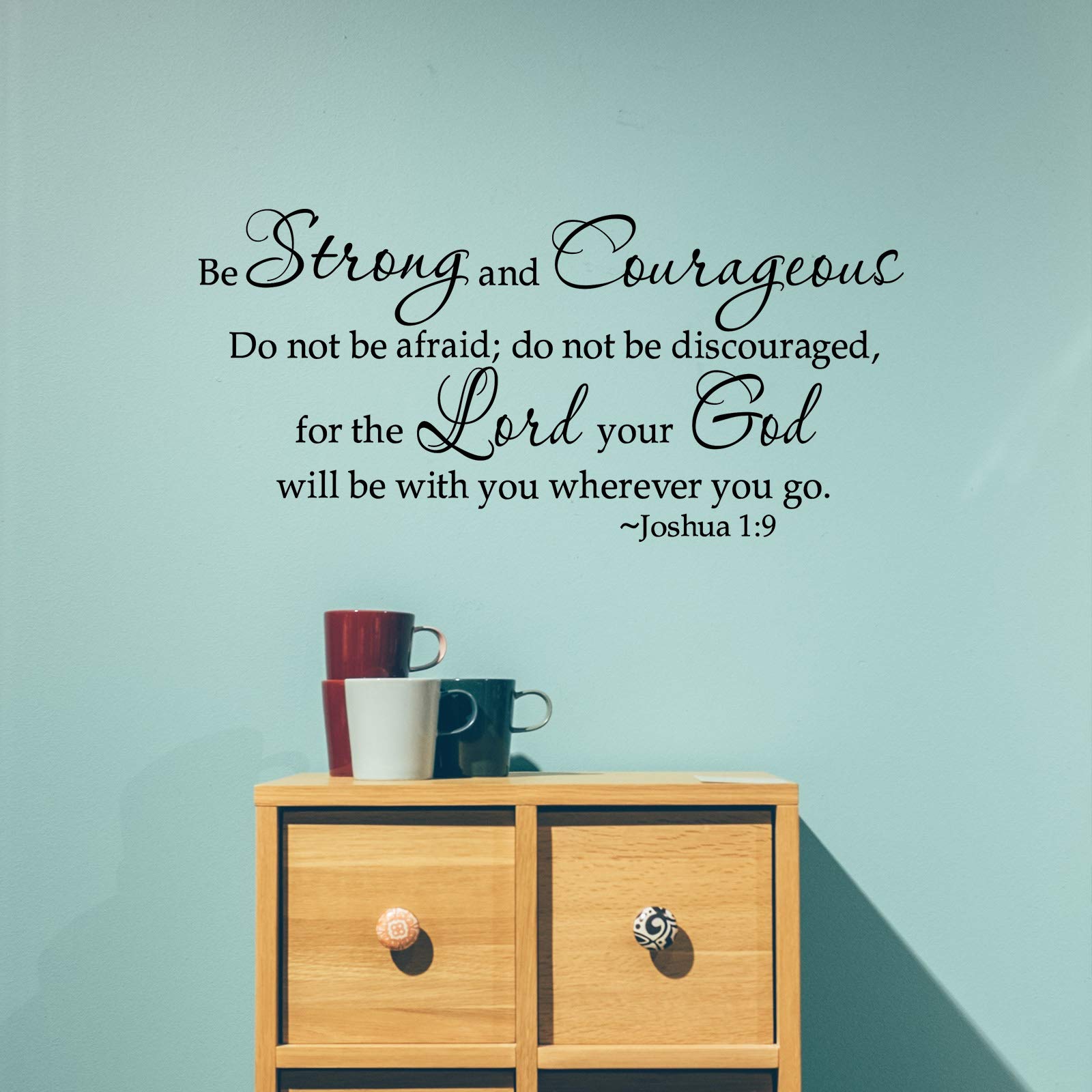 Zonon 2 Pack Bible Verse Wall Decals - Scripture Quote Stickers 'As for Me and My House We Will Serve The Lord' - Inspirational Christian Home Decor for Bedroom, Nursery & Office