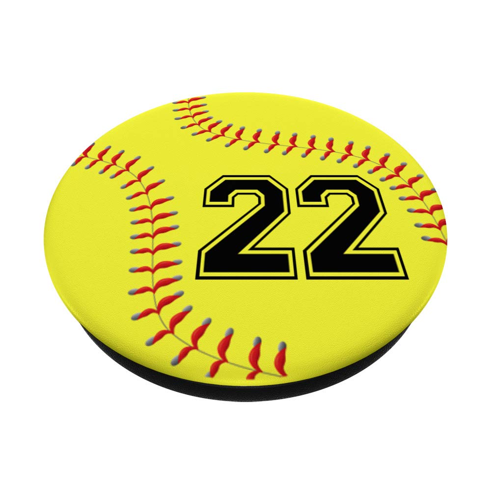Softball Player Jersey No. 22 Phone Grips - Perfect Gift for Softball Fans, Players, and Sports Enthusiasts