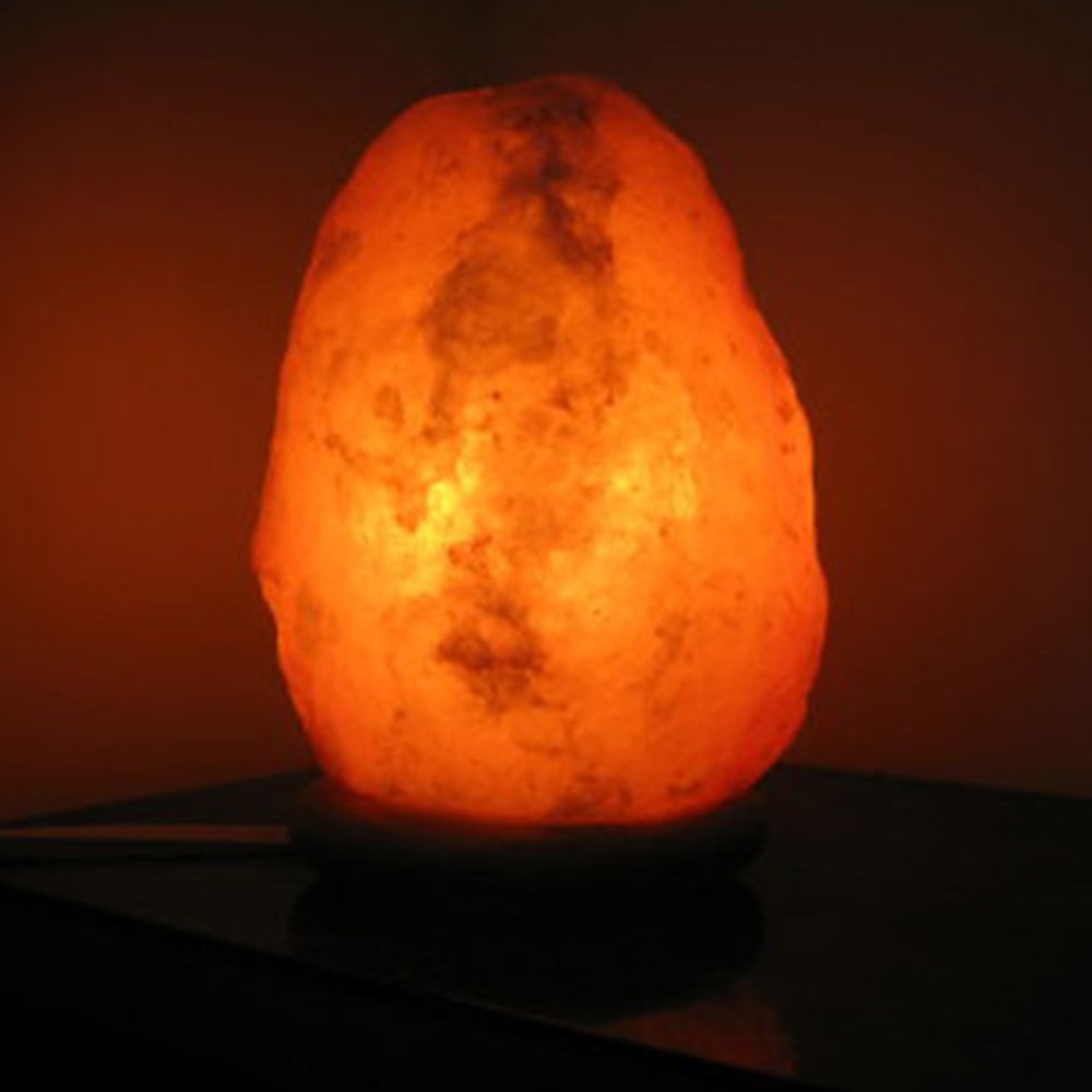 Authentic Himalayan Pink Salt Lamp 30-40 lbs - Natural Crystal Rock Night Light with Hand-Carved Wooden Base, Cord Included | Perfect for Bedroom, Yoga Studio & Relaxation Gifts