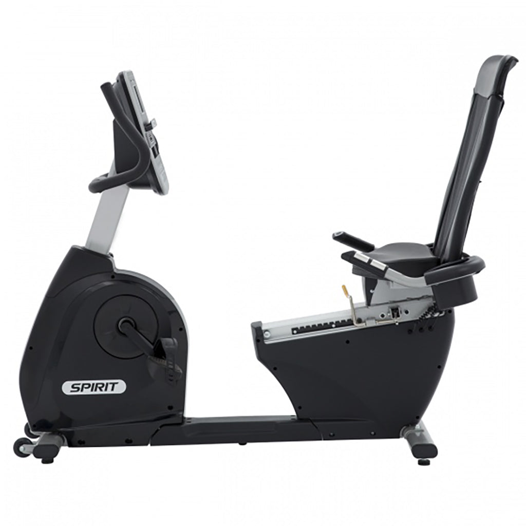 Spirit XBR55 Recumbent Exercise Bike for Home Gym - Foldable Indoor Cycling Bike with LCD Monitor & Adjustable Resistance - Perfect for Low-Impact Cardio Workouts & Physical Therapy