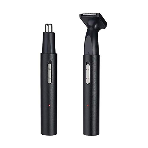 Zinhsq USB Rechargeable Nose and Ear Hair Trimmer for Men & Women - Professional Painless Grooming Kit with Waterproof Dual Edge Blades, Easy Cleaning - Perfect for Travel, Home & Personal Care (Black)