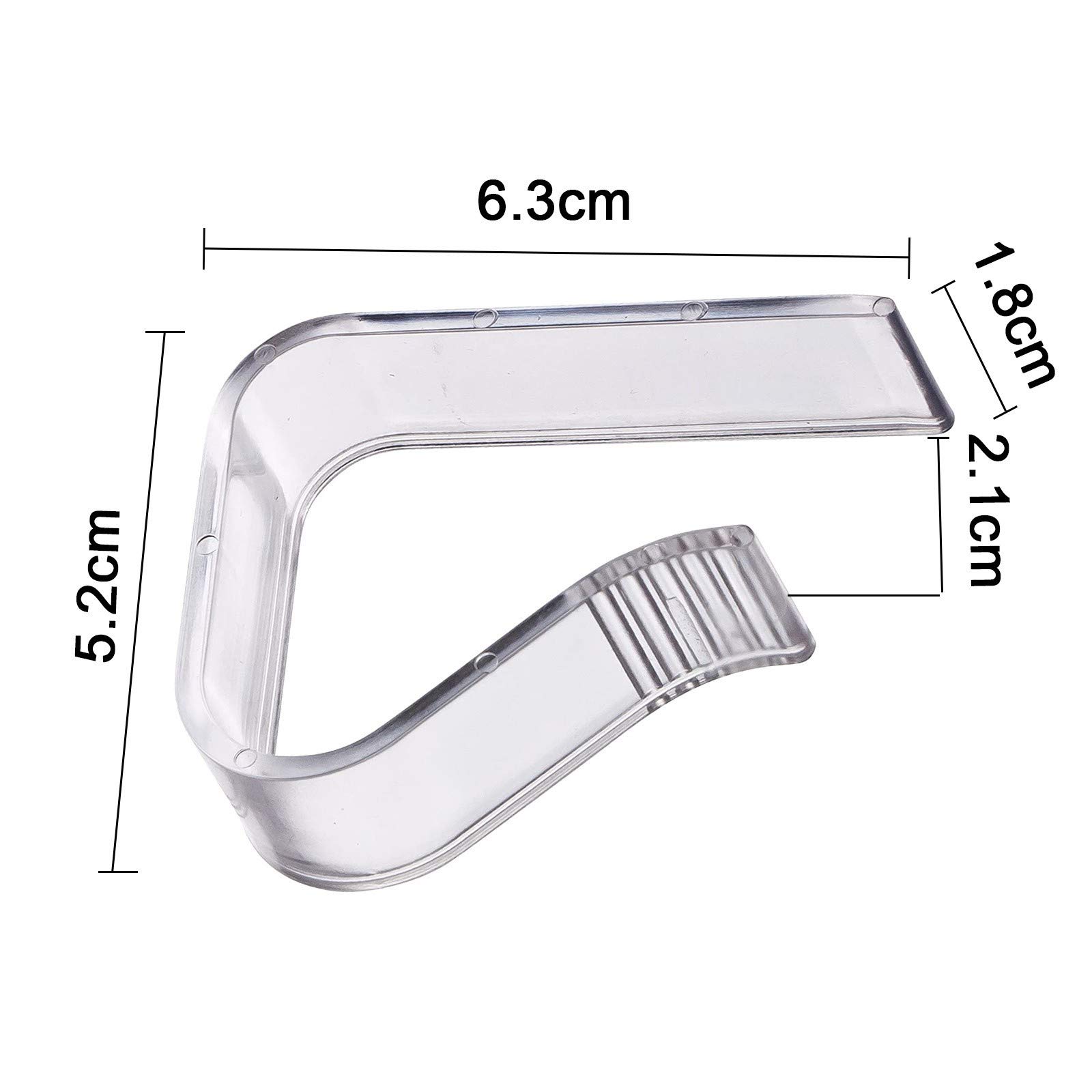 8 PCS Clear Plastic Tablecloth Clips for Square Edge Tables - Heavy Duty Table Cloth Holders for Indoor Outdoor Picnic, Party, Wedding & Camping - Secure Table Cover for Windy Days & Outdoor Dining