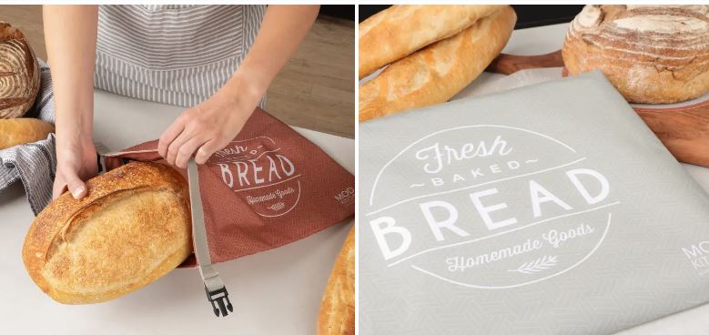 Eco-Friendly Reusable Bread Bags (2 Pack) - Keep Bread Fresh Longer | Perfect for Homemade Loaves, Grocery Shopping & Zero Waste Lifestyle