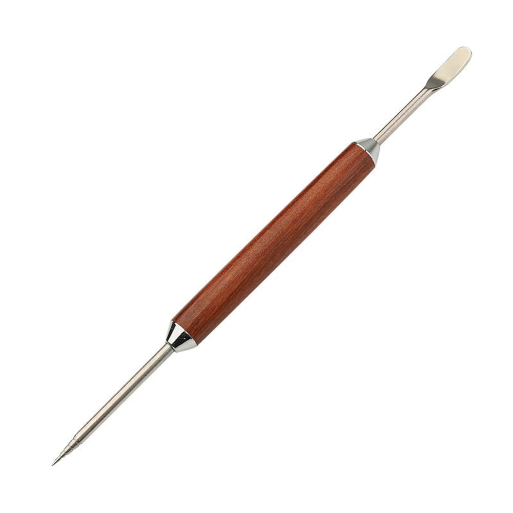 Energetic Coffee Art Needle - Stainless Steel Barista Tool with Wooden Handle for Latte Foam Decorating | Perfect for Home Baristas, Coffee Shops & Gift Giving