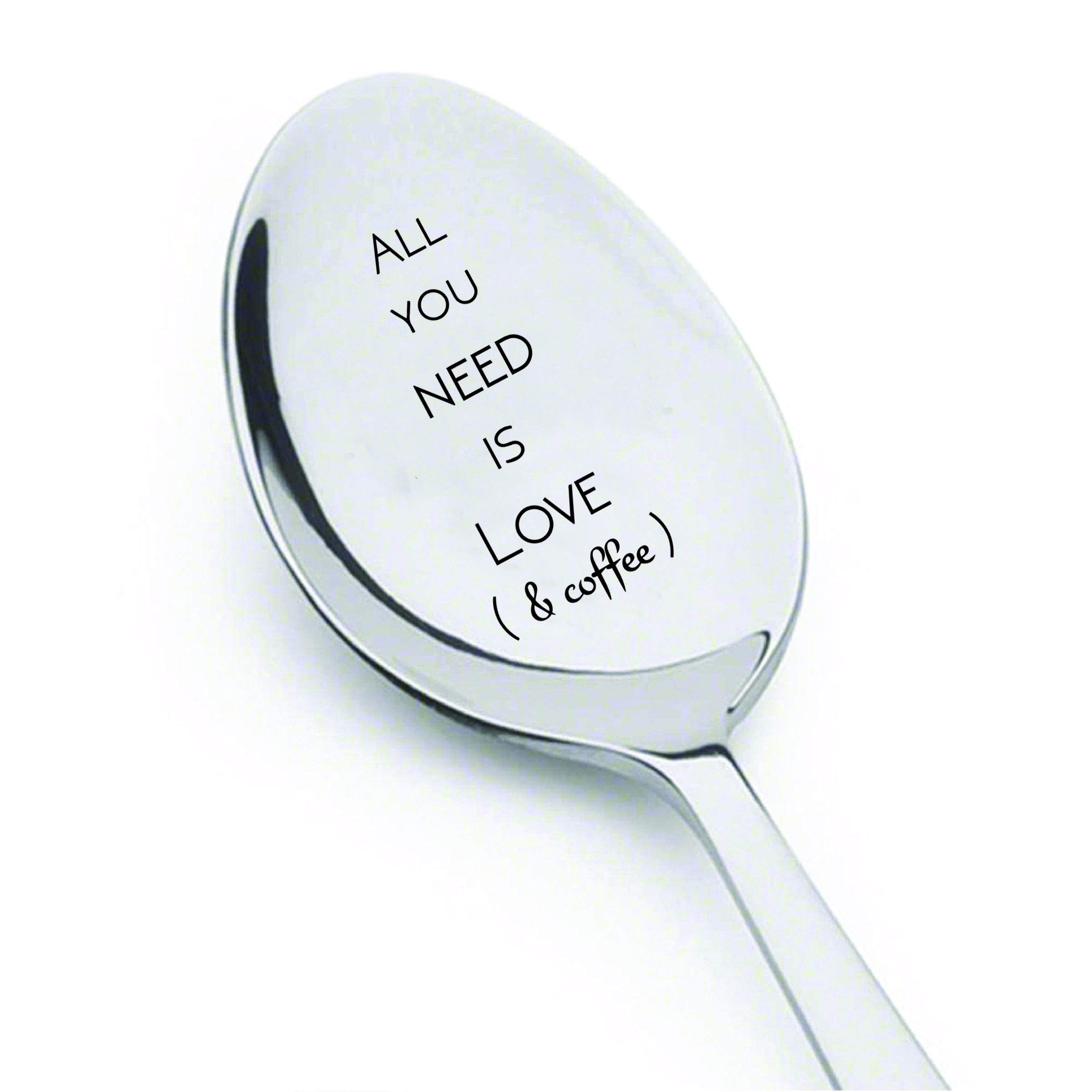 Personalized Coffee Spoon Set - Perfect Gift for Coffee Lovers, Dad, Mom, Him or Her - Ideal for Home, Office & Coffee Shop Use