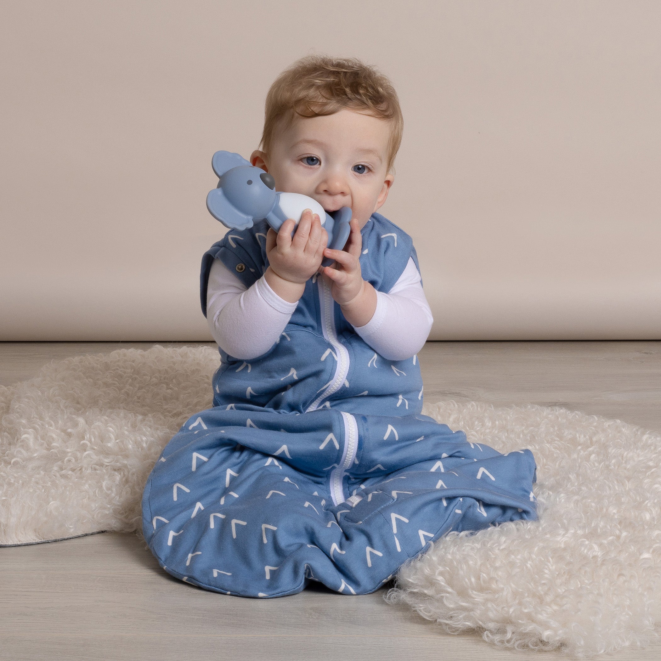 Aussie Animals Bubba Koala Silicone Teething Toy for Babies - Safe & Soft Chewable Teether in Steel Blue - Perfect for Soothing Sore Gums During Teething & Travel