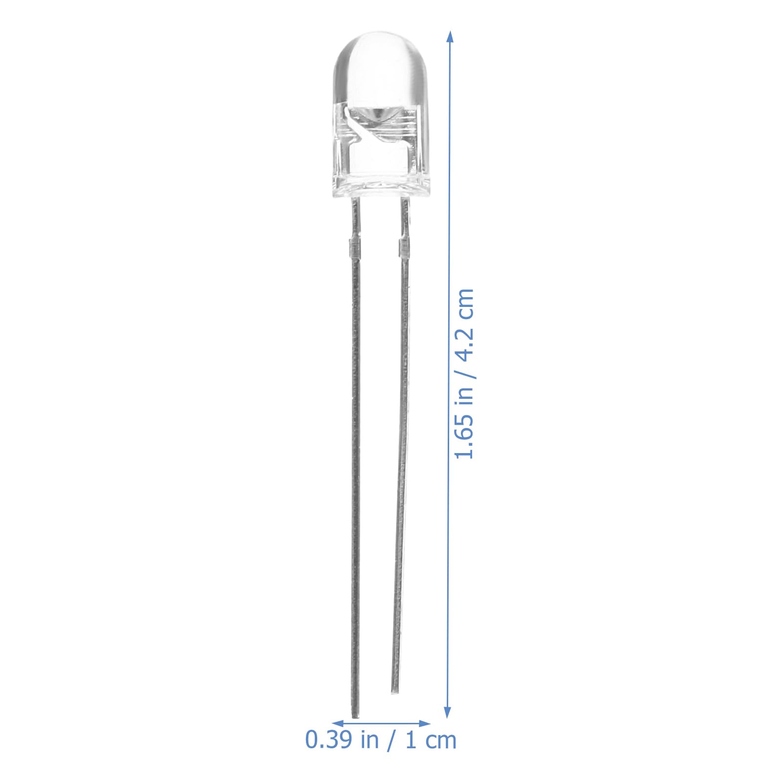 SAFIGLE 30 Pcs 10mm UV LED Diodes - 400nm-405nm Purple Super Bright Emitting Diodes for DIY Electronics, Blacklight Effects, and UV Curing Projects