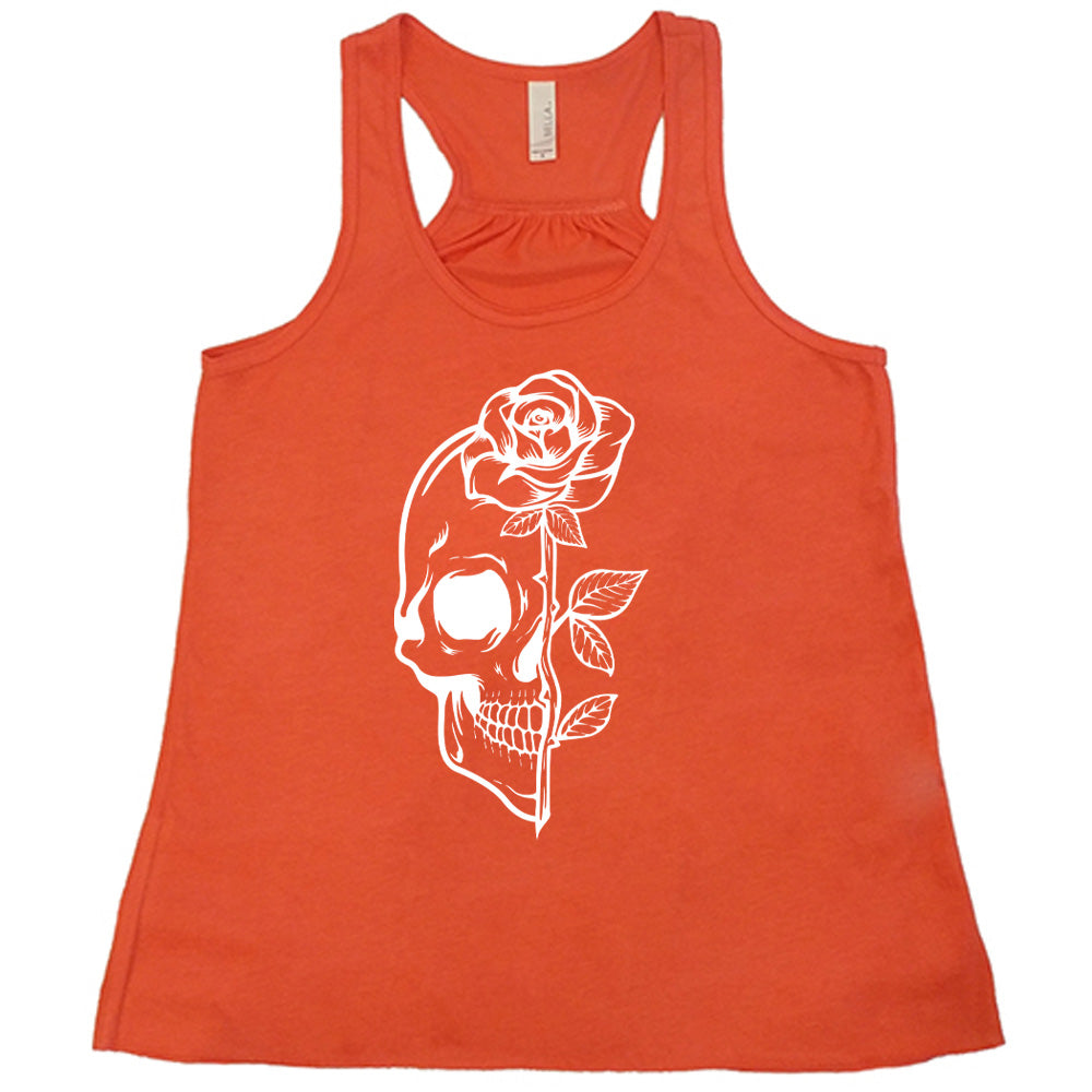 Skull Rose Print T-Shirt for Men & Women - Gothic Fashion, Casual Wear - Perfect for Halloween, Concerts, and Street Style