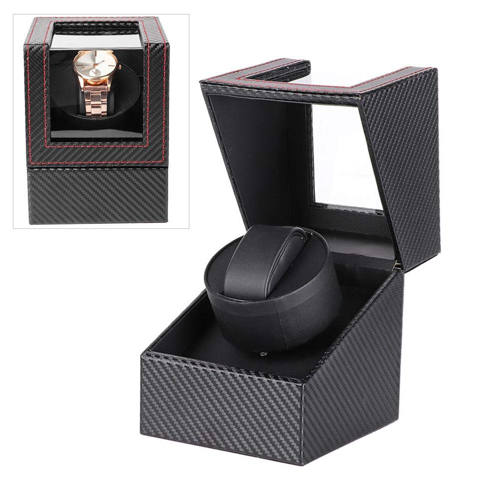 HURRISE Single Automatic Watch Winder Box with Quiet Motor - Premium Wristwatch Display Case for Automatic Watches - Perfect for Watch Collectors & Luxury Watch Storage (US)