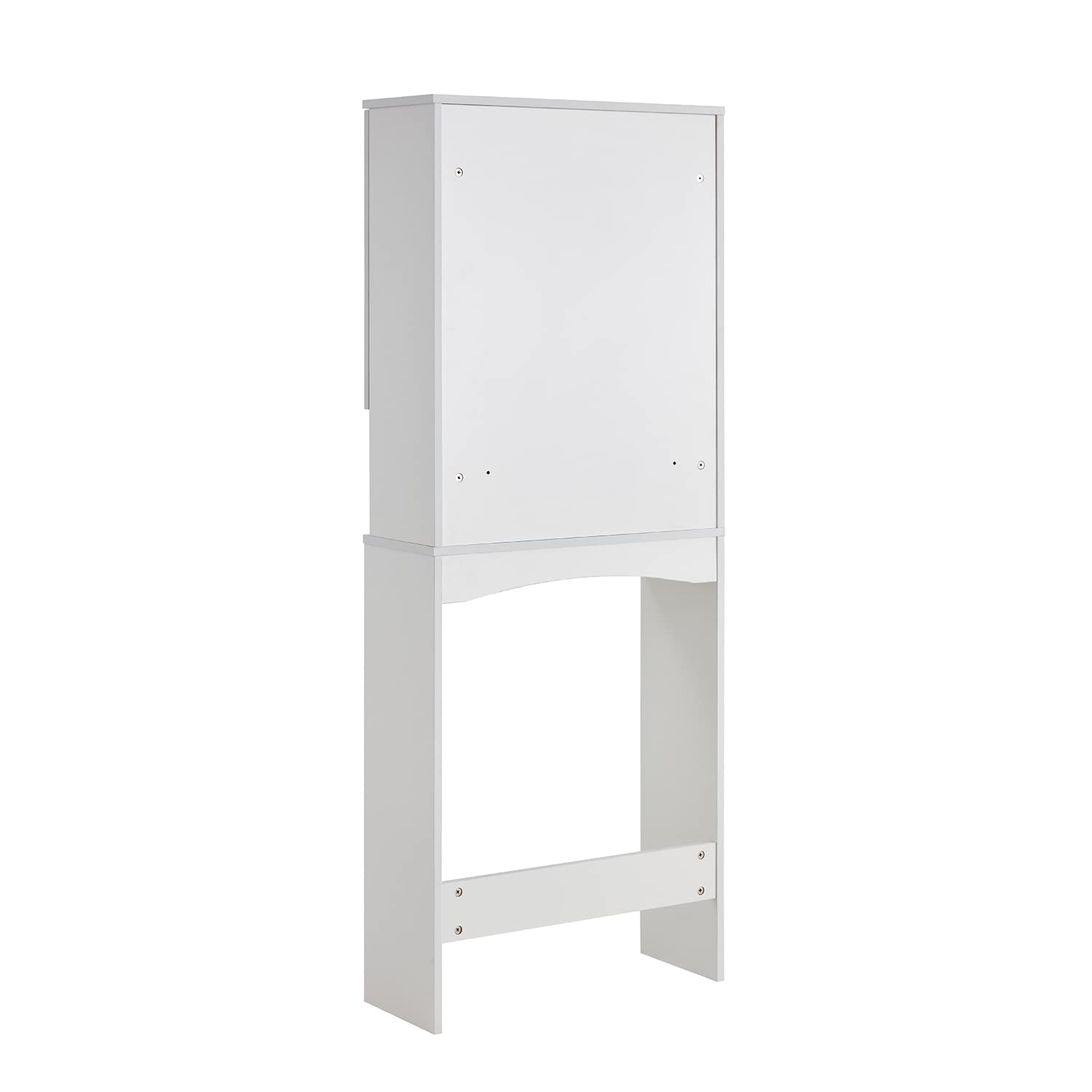LifeSky Over The Toilet Storage Cabinet with Doors - White Bathroom Space Saver Organizer for Towels, Toiletries & Cleaning Supplies - Perfect for Small Bathrooms & Apartments