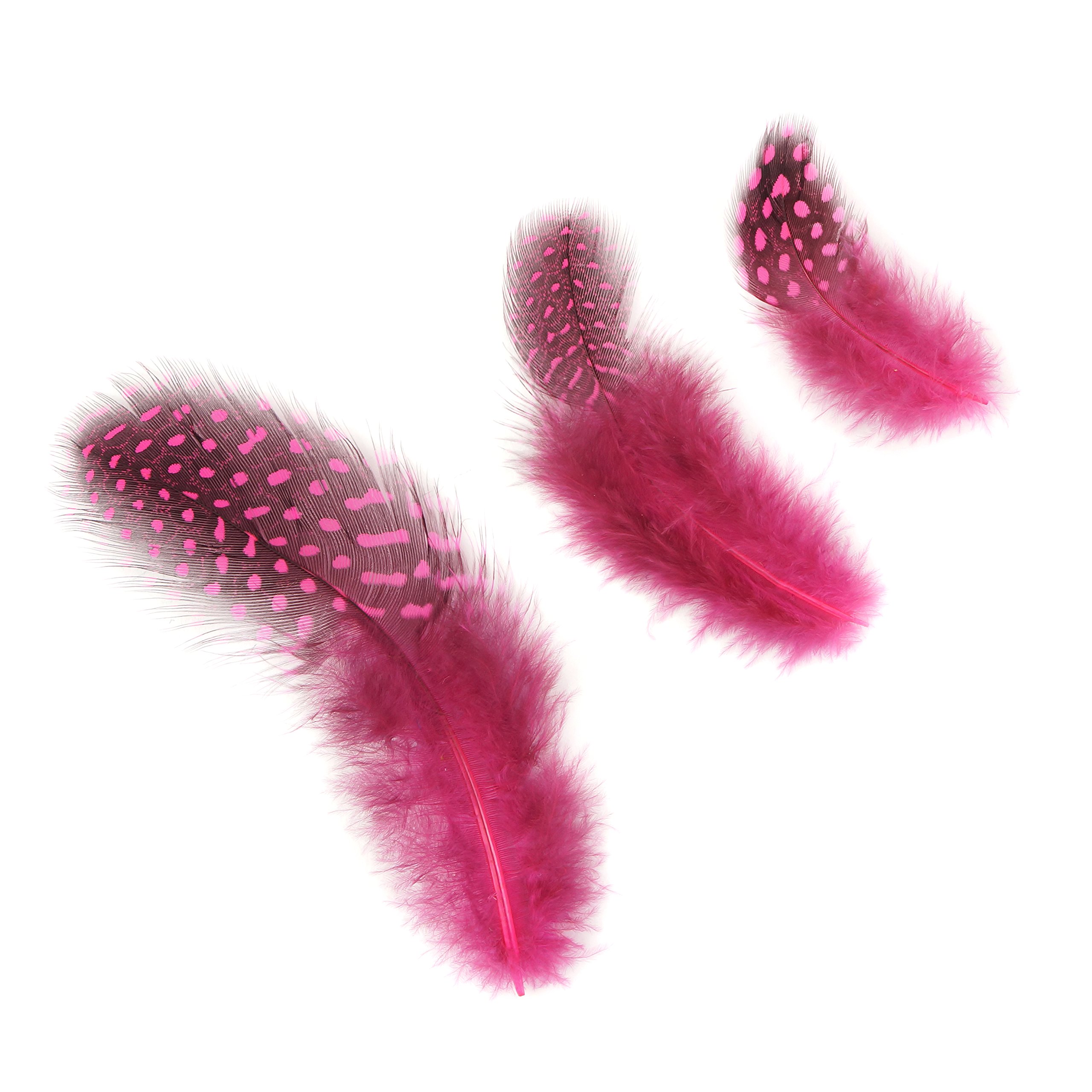 ZUCKER™ Guinea Plumage - Pink Oriental Feathers for DIY Crafts, Home Decor, and Costume Accessories