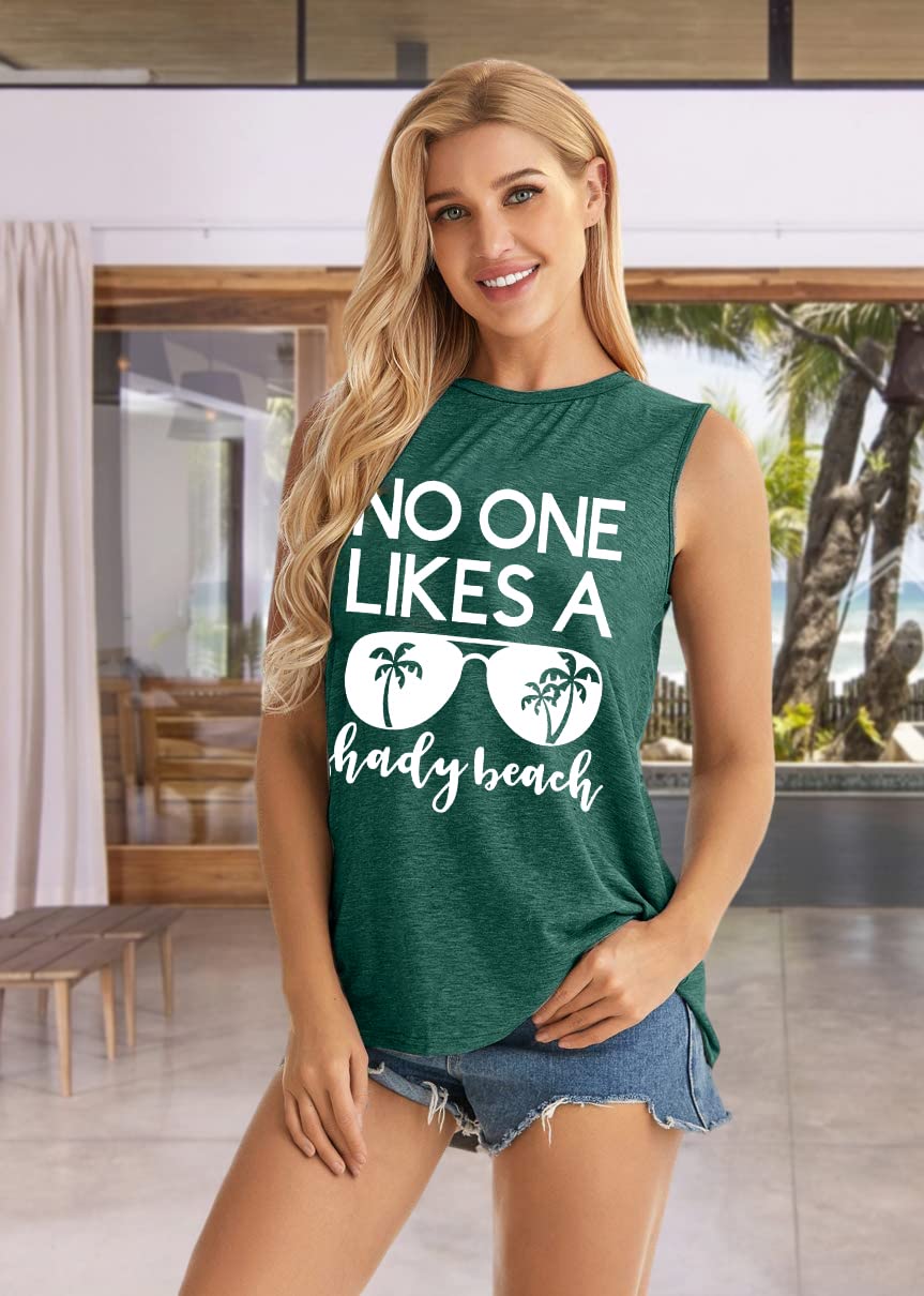 Women's Summer Beach Tank Tops - Sleeveless Graphic Hawaiian Vacation Shirts for Casual Wear, Pool Parties & Tropical Getaways