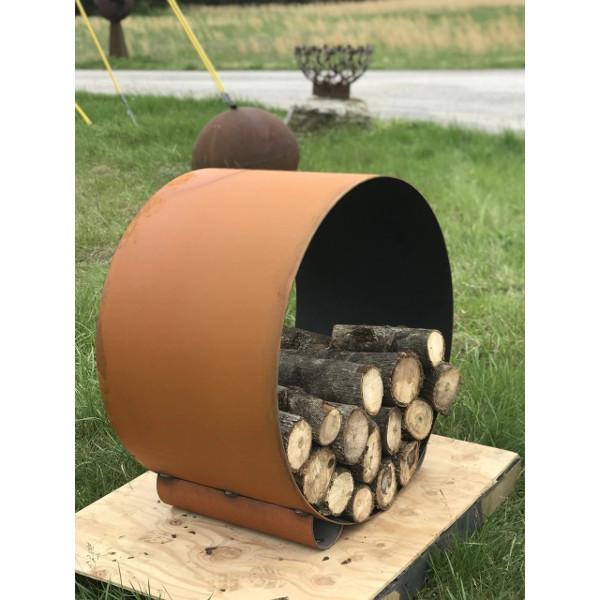 Firewood Storage Rack - Heavy Duty Steel Log Holder for Fireplace, Outdoor & Indoor Use - Perfect for Firewood, Kindling & Wood Stove Accessories (Black)