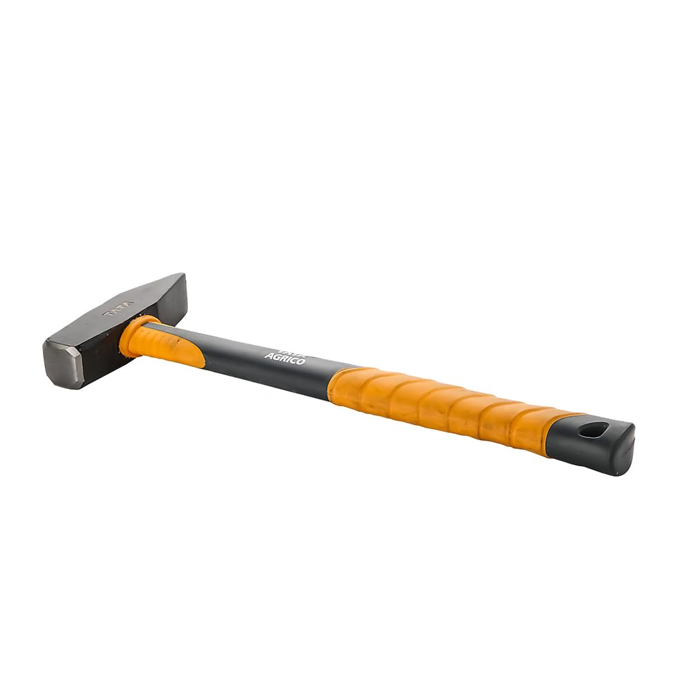 TATA Agrico Machinist Hammer with Fiber Glass Handle - 500gm | Shot Blasted & Painted for Durability | Perfect for Metalworking, Woodworking & DIY Projects