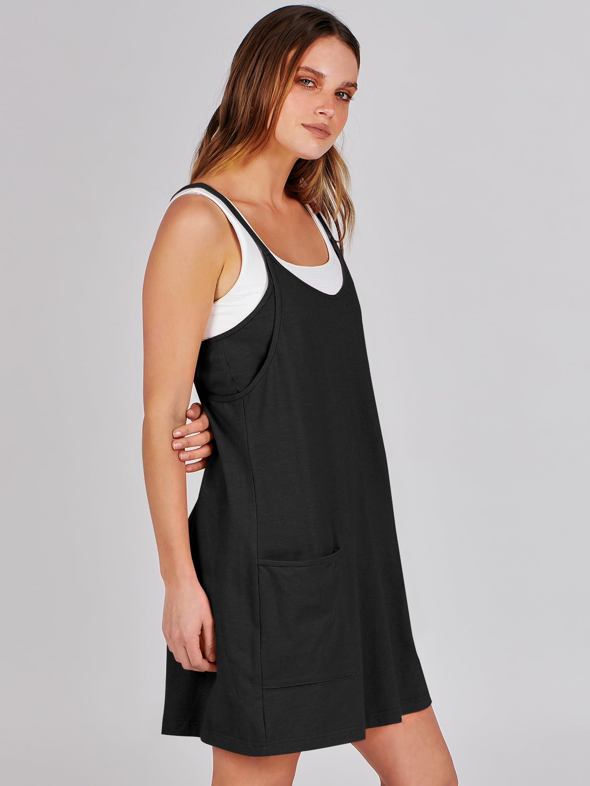 Prinbara Women's 2025 Summer Mini Romper Dress - Athletic Tennis Shorts with Built-in Shapewear, Trendy Sundress for Casual Workout & Outdoor Activities | Perfect for Gym, Beach, Running and Summer Fashion