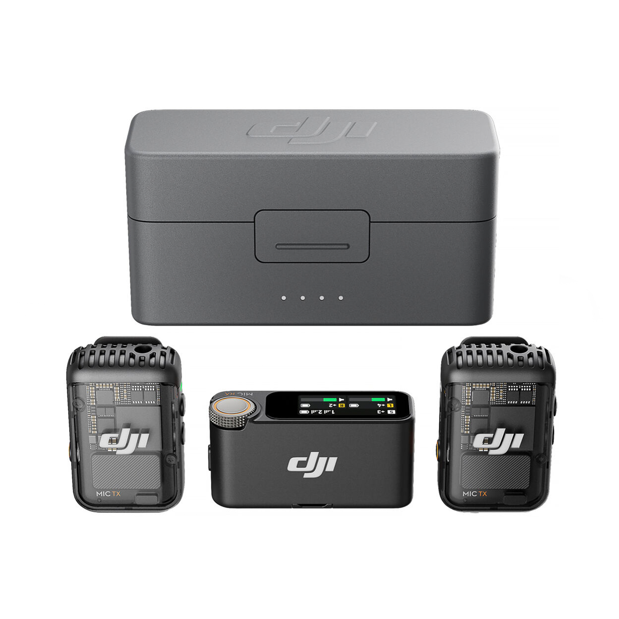 DJI Mic 2 Wireless Lavalier Microphone System - 2.4GHz Digital Wireless Mic with 2 Transmitters & 1 Receiver for Vlogging, Interviews, YouTube Videos & Content Creation