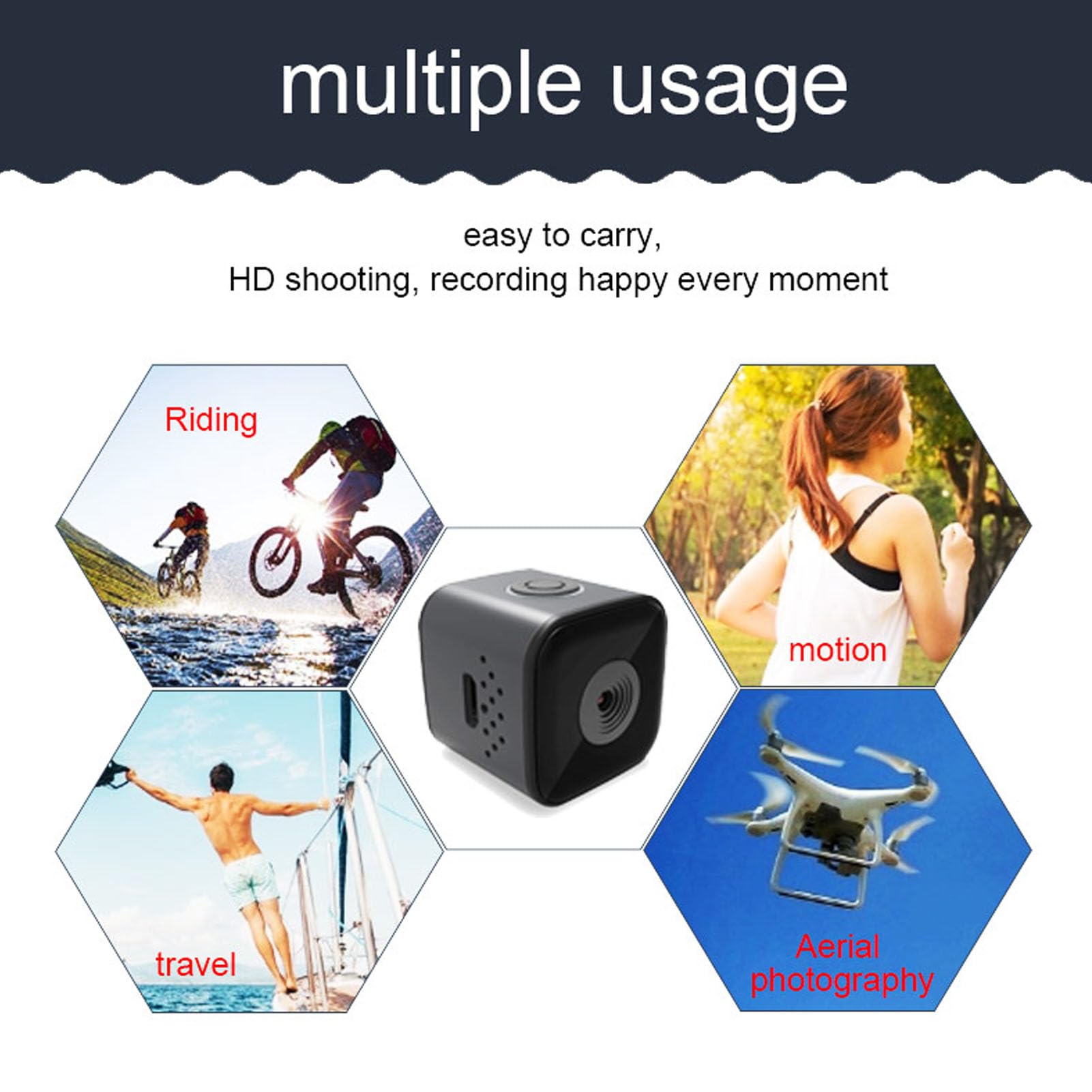 Annadue HD 1080P Mini Waterproof Action Camera with Infrared Night Vision, 30m Underwater Sports DV Camera - Supports 128GB Memory Card, Wide Compatibility - Perfect for Diving, Surfing, Skiing & Outdoor Adventures