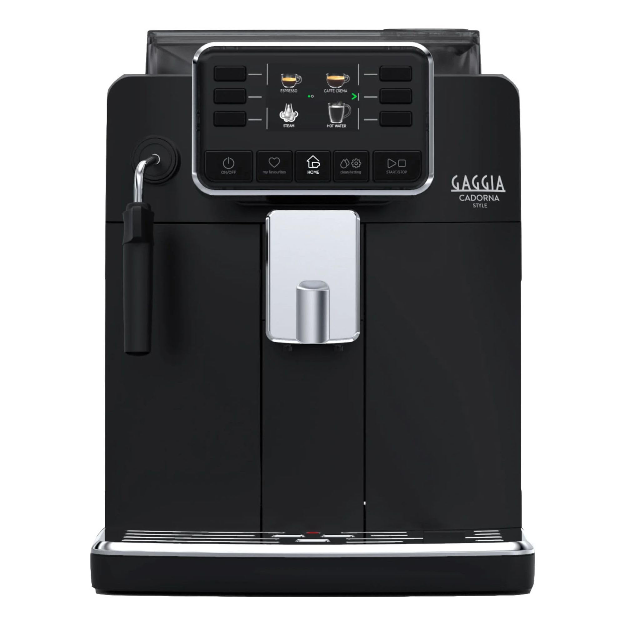 Gaggia Cadorna Style RI9600/01 Automatic Espresso & Cappuccino Machine - 1900W Coffee Maker for Whole Bean or Ground Coffee, 2-Cup Capacity, Black, Made in Italy - Perfect for Home Baristas & Coffee Lovers