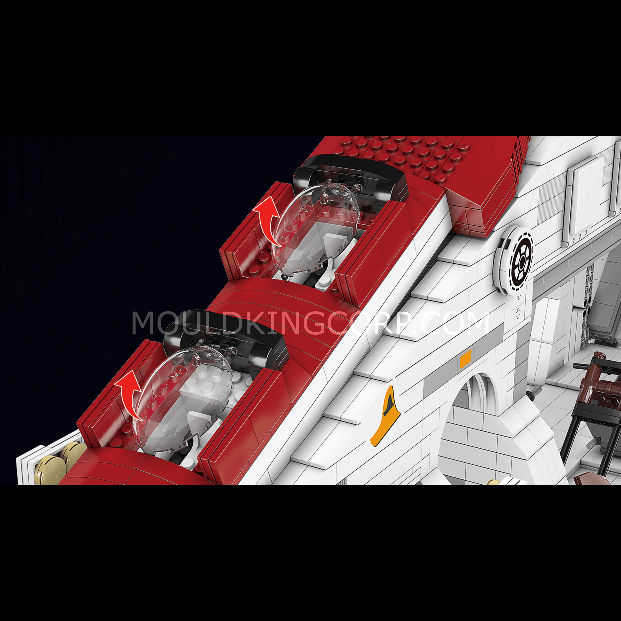 Mould King 21066 UCS Republic LAAT/I Gunship Building Set - 8039 Pieces | Star Wars Clone Wars Model Kit for Adults & Collectors | Perfect for Display, Gifts & DIY Projects