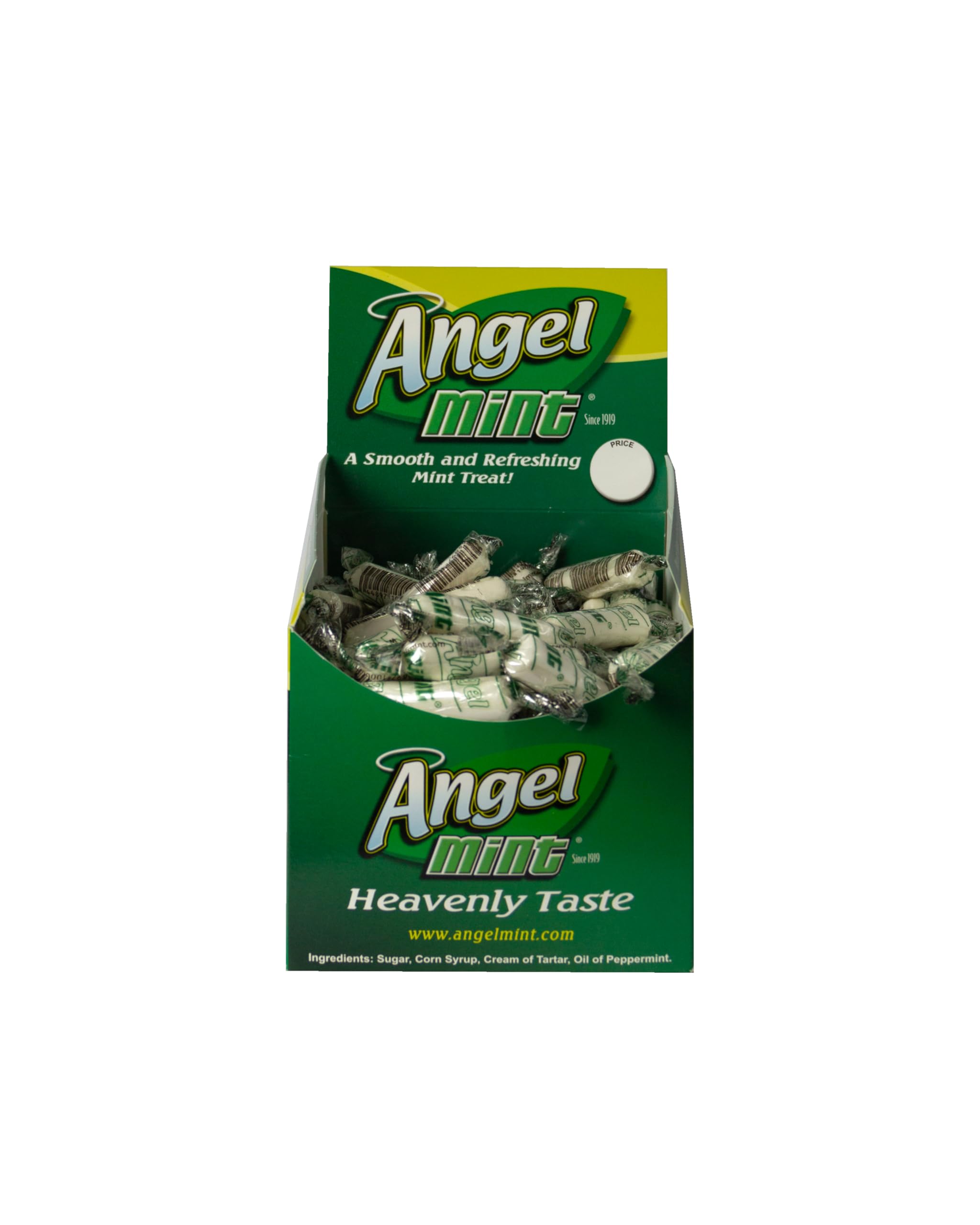 Original Angel Mint 40 oz Box - Individually Wrapped Pure & Natural Old Fashioned Candy | Fat Free, Gluten Free, Soy Free, Salt Free, Vegan Friendly Mints | Perfect for Parties, Gifts & Home Treats