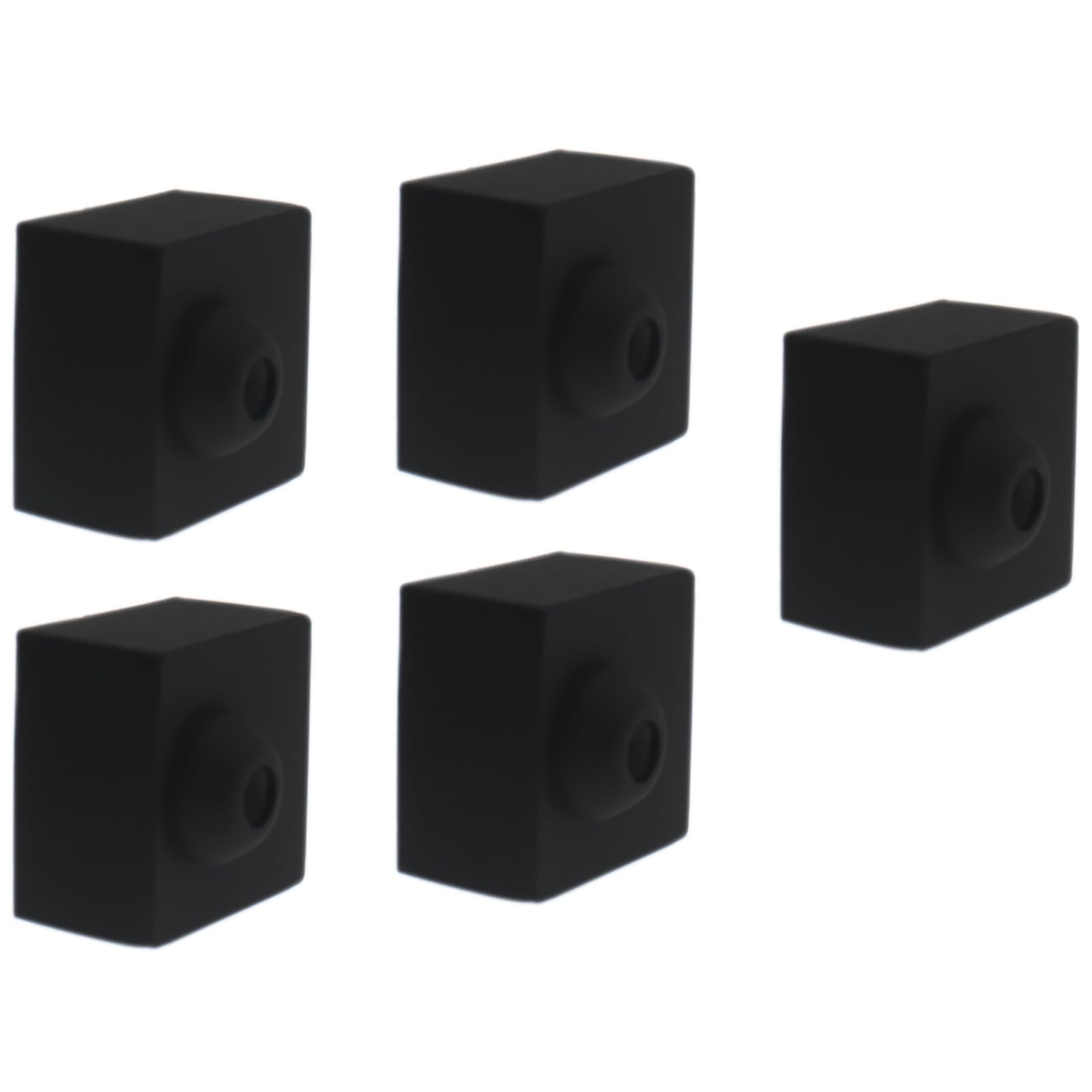 5PCS 3D Printer Heater Protective Cover - Black Silicone Hotend Sock for Ender 3, CR10 - High Temperature Resistant, Dust Proof for Smooth 3D Printing