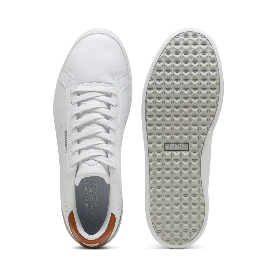 Puma Classic G Sneakers for Men - White & Gray Running Shoes for Casual Wear & Gym Workouts