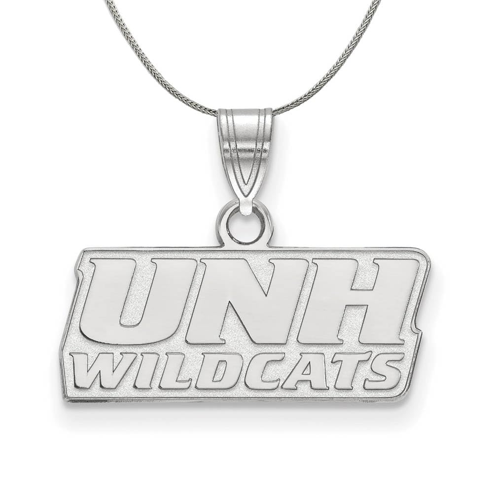 UNH Black Bow Sterling Silver Pendant Necklace for Graduation Gifts