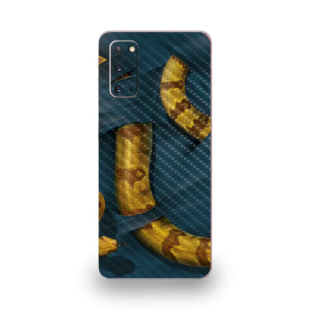 MightySkins Carbon Fiber Skin for Samsung Galaxy S20 - Boa Constrictor Design | Protective & Durable Textured Cover | Easy to Apply | Made in USA | Perfect for Daily Use & Outdoor Activities