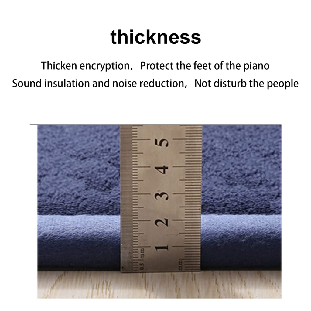 Premium Soundproof Piano Rug - 160x70cm Thick Acoustic Insulation Pad with 3-Pedal Cover for Upright Pianos | Noise Reduction Carpet & Floor Protector | Perfect for Home Studios, Music Rooms & Apartment Living