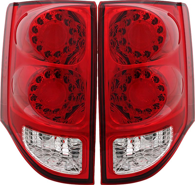 2011-2014 Dodge Grand Caravan LED Tail Lights Pair - Left & Right Side Replacement Lamps for Enhanced Visibility & Safety | Perfect for Night Driving, Road Trips, and Daily Commutes